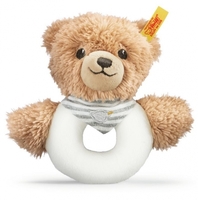 Steiff Schlaf Gut Bär Greifring 12 grau