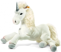 Steiff Starly Schlenker Einhorn 70 weiss liegend 015090