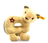 Steiff Teddybär Niklie Greifring 14 beige/blau