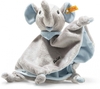 Steiff Trampili Elefant Schmusetuch 28cm grau / blau