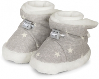 Sterntaler Babyschuh mit Kordelstopper Sterne 17/18 kiesel