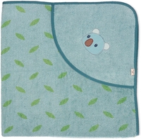 Sterntaler GOTS Kapuzenbadetuch 100x100 Kalla blau melange