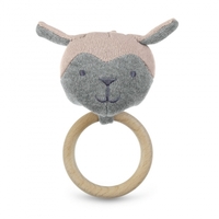 Sterntaler Strick-Spielfigur mit Greifring rosa