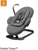 Stokke Steps Newborn Bouncer Wippe Herringbone Grey / Black Chassis