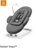 Stokke Steps Newborn Bouncer Wippe Herringbone Grey / White Chassis