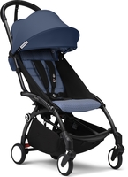 Stokke YOYO³ Kinderwagen - Gestell Schwarz / AirFrance Blue - Ab 6 Monaten