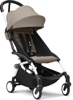 Stokke YOYO³ Kinderwagen - Gestell Weiß / Taupe - Ab 6 Monaten
