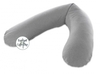 Theraline Stillkissen Original Mikroperlenfüllung Design 170 Melange mittelgrau,  Bambus-Kollektion