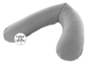 Theraline Stillkissen Original Mikroperlenfüllung Design 170 Melange mittelgrau,  Bambus-Kollektion