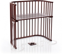 Tobi babybay Beistellbett Boxspring dunkelbraun lackiert
