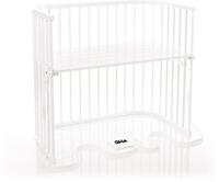 Tobi babybay Beistellbett Boxspring XXL weiß lackiert
