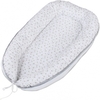 Tobi babybay Kuschelnest Piqué weiß Sterne perlgrau für alle Maxi/Comfort/Boxspring