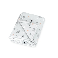 Zöllner Babydecke Jersey gefüttert 70x100cm Savanne grau