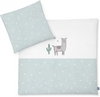 Zöllner Bettwäsche mit Applikation Lama Star Mint 80x80cm