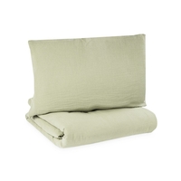 Zöllner Musselin Bettwäsche lime 100x135 cm