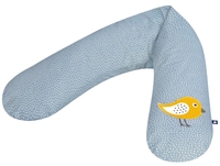 Zöllner Organic Cotton Stillkissen mit Applikation Happy bird blau 190cm