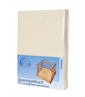 Zöllner Spannbetttuch für Laufgittermatratze Frottee uni vanille 95/95