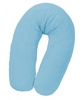 Zöllner Stillkissen 4020-0 (4031-7) uni blau mit Baumwollbezug und EPS Perlen 190cm