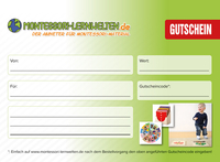 100 € Montessori Geschenkgutschein zum Ausdrucken