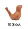 10er Set Vogelwasserpfeifen aus Ton