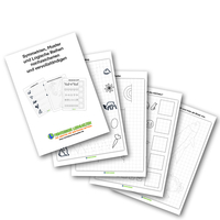 15 Arbeitsblätter - Symmetrien,  Muster und Logische Reihen nachzeichnen und vervollständigen (DOWNLOAD)