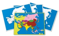4 große Kontrolltafeln zur Puzzlekarte Asien (DOWNLOAD)