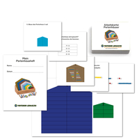 Arbeitskartei zu den Perlenhäusern mit Perlenstäbchen - Zahlenzerlegung und Addition von 1-10 (DOWNLOAD)