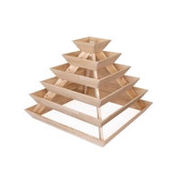 B-Ware: Große Pflanzpyramide aus Holz - ideal als Erdbeerpyramide,  Kräuterpyramide oder Blumenpyramide