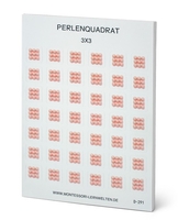 Dreier-Perlenquadrate,  Aufkleberblock mit 20 Seiten