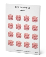 Dreier-Perlenwürfel,  Aufkleberblock mit 20 Seiten