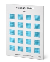 Fünfer-Perlenquadrate,  Aufkleberblock mit 20 Seiten