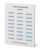 Fünfer-Perlenstäbchen,  Aufkleberblock mit 20 Seiten