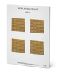 Goldene Hunderter-Perlenquadrate,  Aufkleberblock mit 20 Seiten