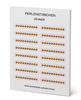 Goldene Zehner-Perlenstäbchen,  Aufkleberblock mit 20 Seiten