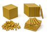 Goldenes Würfelmaterial