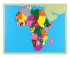 Große Montessori Puzzlekarte Afrika
