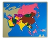 Große Montessori Puzzlekarte Asien