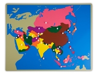 Große Montessori Puzzlekarte Asien