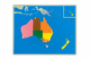 Große Montessori Puzzlekarte Australien