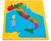 Große Montessori Puzzlekarte Italien