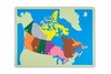 Große Montessori Puzzlekarte Kanada