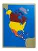 Große Montessori Puzzlekarte Nordamerika