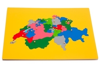 Große Montessori Puzzlekarte Schweiz