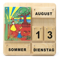 Kinder Lernkalender aus Holz - Dauerkalender