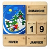 Kinder Lernkalender Französisch - Holzkalender