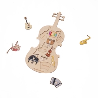 Musikinstrumente-Puzzle aus Holz
