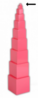 Rosa Turm Würfel 1 x 1 x 1 cm
