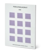 Sechser-Perlenquadrate,  Aufkleberblock mit 20 Seiten