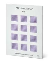 Sechser-Perlenquadrate,  Aufkleberblock mit 20 Seiten