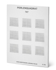 Siebener-Perlenquadrate,  Aufkleberblock mit 20 Seiten